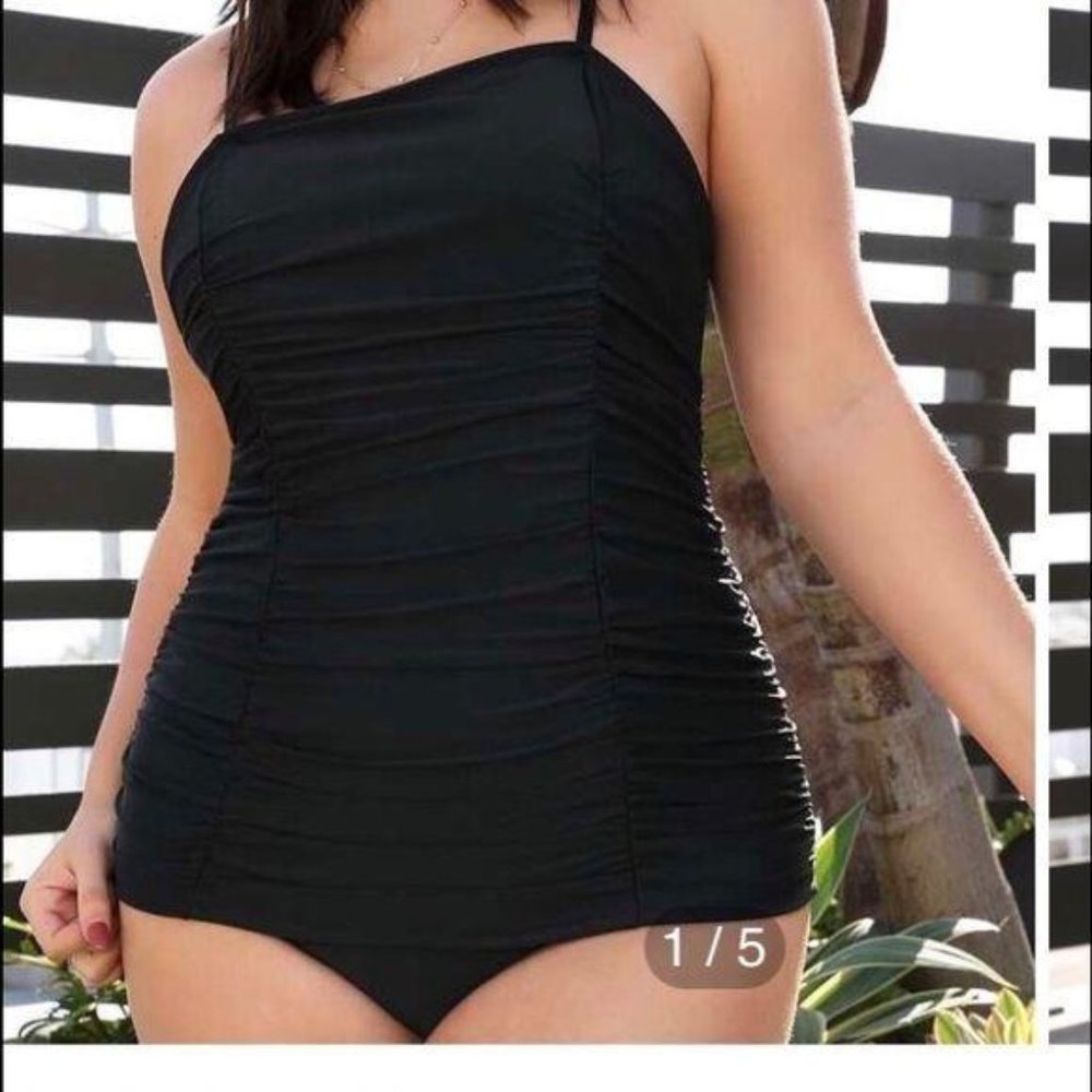 Shein Black one piece Swim Suit